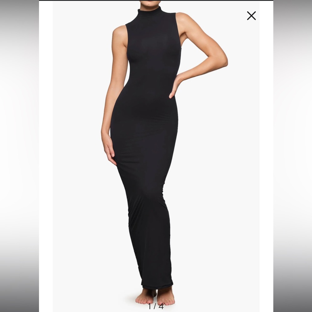 SKIMS Black Maxi Skirt